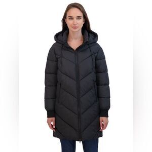 SEBBY JUNIOR'S 3/4 QUILTED JACKET WITH HOOD coat jacket